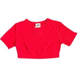 Yitty by Lizzo Mesh Me Smoothing Crop Top Pink Women's Medium Athleisure